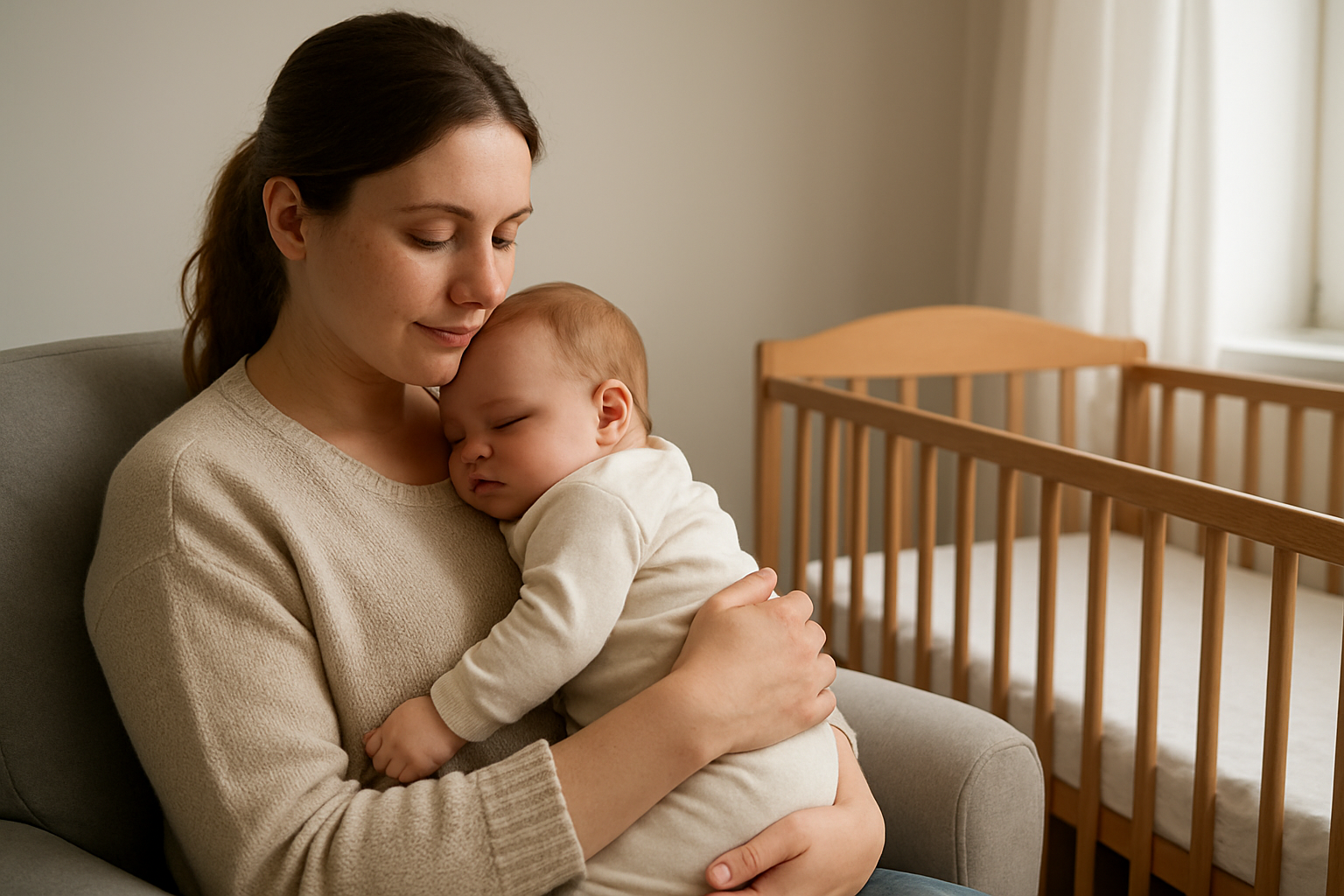 Meu bebê só dorme no colo: por que acontece e como ensinar a dormir no berço