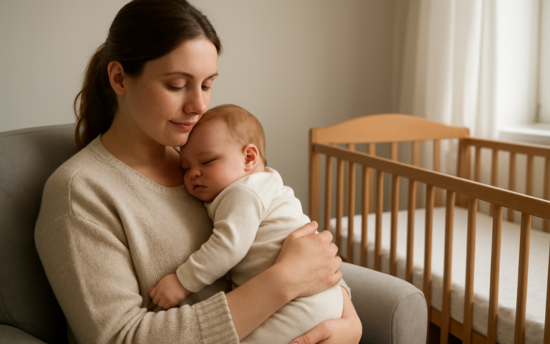 Meu bebê só dorme no colo: por que acontece e como ensinar a dormir no berço