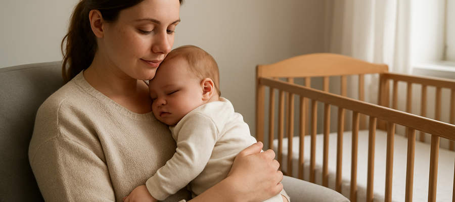 Meu bebê só dorme no colo: por que acontece e como ensinar a dormir no berço