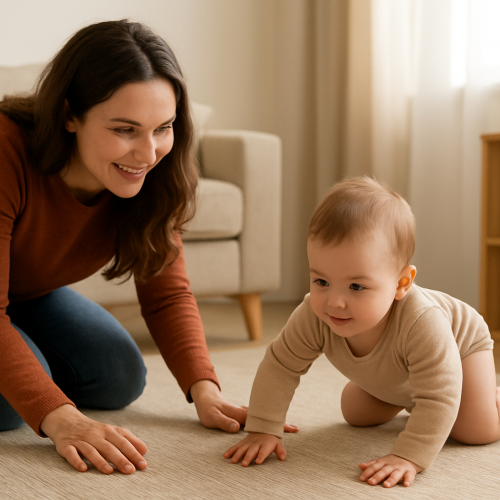 Quando o bebê engatinha: faixa etária, sinais e como estimular com segurança